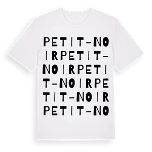 Petit-Noir ordlek t-shirt – ekologisk bomull t-shirt från Pinshirt