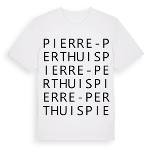 Pierre-Perthuis ordlek t-shirt – ekologisk bomull t-shirt från Pinshirt