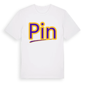 Pin baseball t-shirt – ekologisk bomull t-shirt från Pinshirt