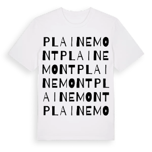Plainemont ordlek t-shirt – ekologisk bomull t-shirt från Pinshirt