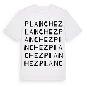 Planchez ordlek t-shirt – ekologisk bomull t-shirt från Pinshirt