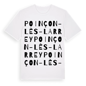 Poinçon-lès-Larrey ordlek t-shirt – ekologisk bomull t-shirt från Pinshirt