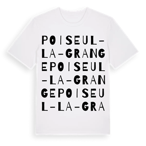 Poiseul-la-Grange ordlek t-shirt – ekologisk bomull t-shirt från Pinshirt