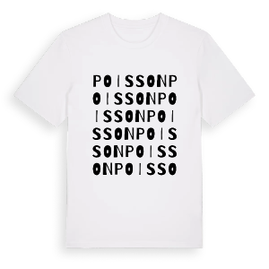 Poisson ordlek t-shirt – ekologisk bomull t-shirt från Pinshirt
