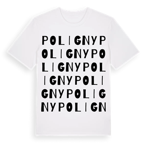 Poligny ordlek t-shirt – ekologisk bomull t-shirt från Pinshirt