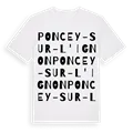 Poncey-sur-l'Ignon ordlek t-shirt