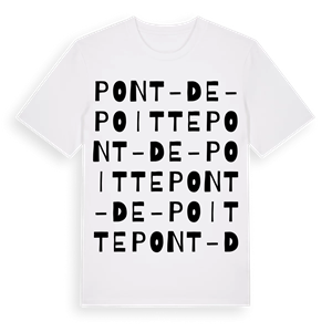 Pont-de-Poitte ordlek t-shirt – ekologisk bomull t-shirt från Pinshirt
