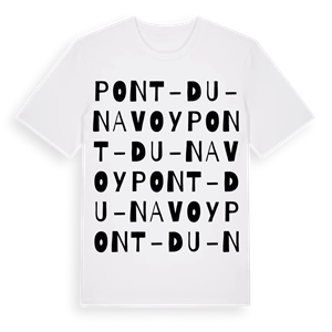 Pont-du-Navoy ordlek t-shirt – ekologisk bomull t-shirt från Pinshirt