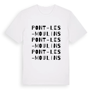Pont-les-Moulins ordlek t-shirt – ekologisk bomull t-shirt från Pinshirt