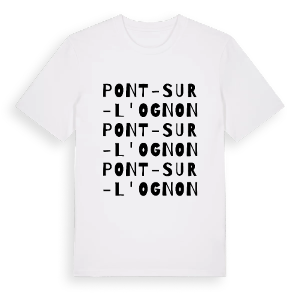 Pont-sur-l'Ognon ordlek t-shirt – ekologisk bomull t-shirt från Pinshirt