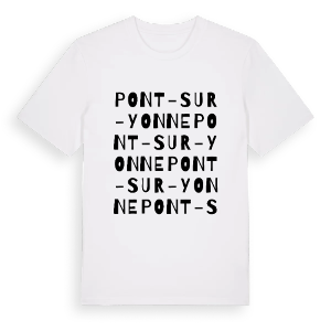 Pont-sur-Yonne ordlek t-shirt – ekologisk bomull t-shirt från Pinshirt