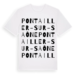 Pontailler-sur-Saône ordlek t-shirt – ekologisk bomull t-shirt från Pinshirt