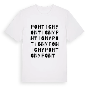 Pontigny ordlek t-shirt – ekologisk bomull t-shirt från Pinshirt
