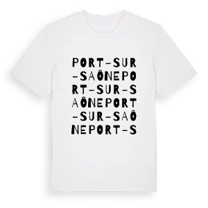 Port-sur-Saône ordlek t-shirt – ekologisk bomull t-shirt från Pinshirt