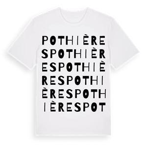 Pothières ordlek t-shirt – ekologisk bomull t-shirt från Pinshirt