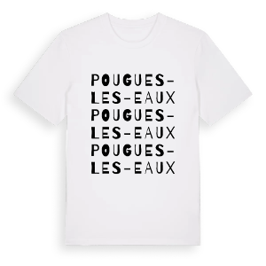 Pougues-les-Eaux ordlek t-shirt – ekologisk bomull t-shirt från Pinshirt