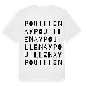 Pouillenay ordlek t-shirt – ekologisk bomull t-shirt från Pinshirt