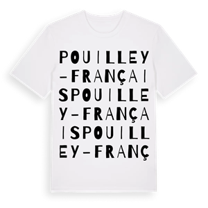 Pouilley-Français ordlek t-shirt – ekologisk bomull t-shirt från Pinshirt