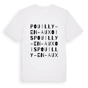 Pouilly-en-Auxois ordlek t-shirt – ekologisk bomull t-shirt från Pinshirt