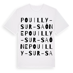 Pouilly-sur-Saône ordlek t-shirt – ekologisk bomull t-shirt från Pinshirt