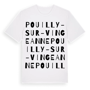 Pouilly-sur-Vingeanne ordlek t-shirt – ekologisk bomull t-shirt från Pinshirt