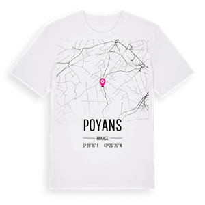 Poyans karta t-shirt – ekologisk bomull t-shirt från Pinshirt