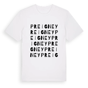 Preigney ordlek t-shirt – ekologisk bomull t-shirt från Pinshirt