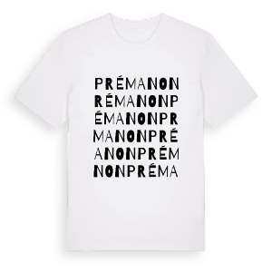 Prémanon ordlek t-shirt – ekologisk bomull t-shirt från Pinshirt