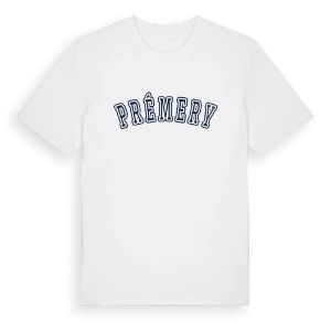 Prémery college t-shirt – ekologisk bomull t-shirt från Pinshirt