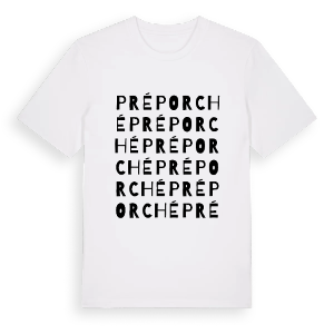 Préporché ordlek t-shirt – ekologisk bomull t-shirt från Pinshirt