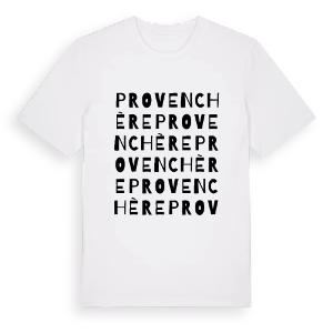 Provenchère ordlek t-shirt – ekologisk bomull t-shirt från Pinshirt