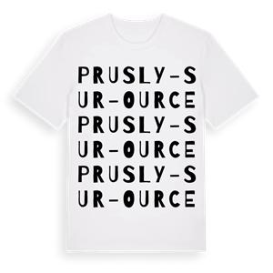 Prusly-sur-Ource ordlek t-shirt – ekologisk bomull t-shirt från Pinshirt