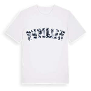 Pupillin college t-shirt – ekologisk bomull t-shirt från Pinshirt