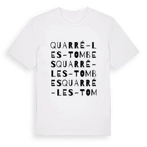 Quarré-les-Tombes ordlek t-shirt – ekologisk bomull t-shirt från Pinshirt