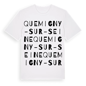Quemigny-sur-Seine ordlek t-shirt – ekologisk bomull t-shirt från Pinshirt