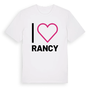 Jag älskar Rancy t-shirt stort tryck – ekologisk bomull t-shirt från Pinshirt