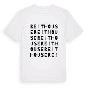 Reithouse ordlek t-shirt – ekologisk bomull t-shirt från Pinshirt