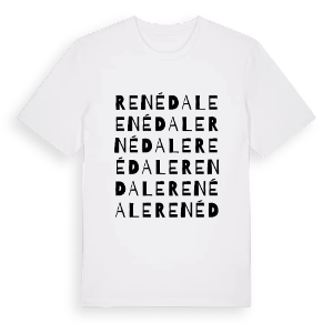 Renédale ordlek t-shirt – ekologisk bomull t-shirt från Pinshirt