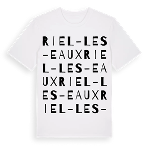 Riel-les-Eaux ordlek t-shirt – ekologisk bomull t-shirt från Pinshirt
