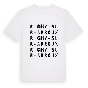 Rigny-sur-Arroux ordlek t-shirt – ekologisk bomull t-shirt från Pinshirt