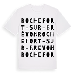 Rochefort-sur-Brévon ordlek t-shirt – ekologisk bomull t-shirt från Pinshirt
