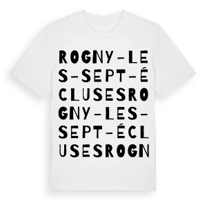 Rogny-les-Sept-Écluses ordlek t-shirt – ekologisk bomull t-shirt från Pinshirt