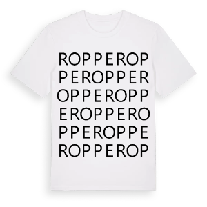 Roppe ordlek t-shirt – ekologisk bomull t-shirt från Pinshirt