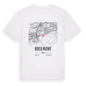 Rosemont karta t-shirt – ekologisk bomull t-shirt från Pinshirt