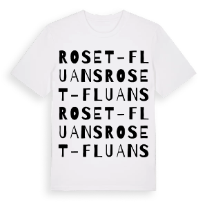 Roset-Fluans ordlek t-shirt – ekologisk bomull t-shirt från Pinshirt
