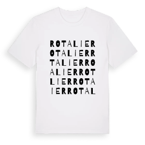 Rotalier ordlek t-shirt – ekologisk bomull t-shirt från Pinshirt