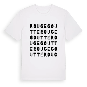 Rougegoutte ordlek t-shirt – ekologisk bomull t-shirt från Pinshirt