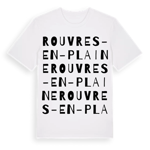 Rouvres-en-Plaine ordlek t-shirt – ekologisk bomull t-shirt från Pinshirt