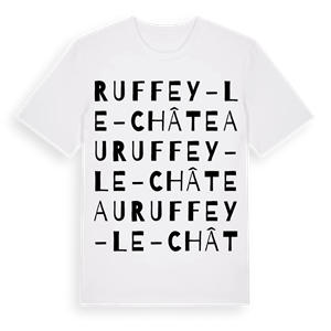 Ruffey-le-Château ordlek t-shirt – ekologisk bomull t-shirt från Pinshirt