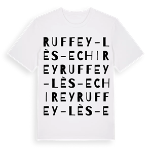 Ruffey-lès-Echirey ordlek t-shirt – ekologisk bomull t-shirt från Pinshirt